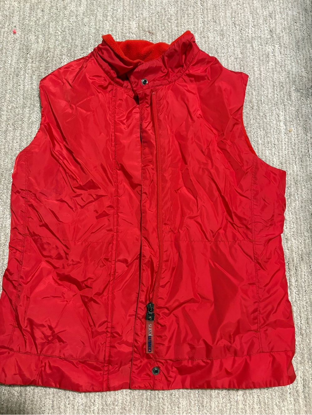 Classic Red Quilted Women's Sleeveless Vest